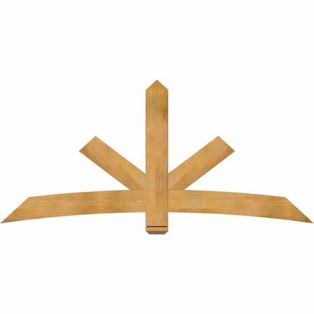 Ekena Millwork Alberta Rough Sawn Timber Gable Bracket, Western Red Cedar, 84"W x 38"H x 2"D x 6"F, 11/12 Pitch GBW084X38X0206ALB00RWR